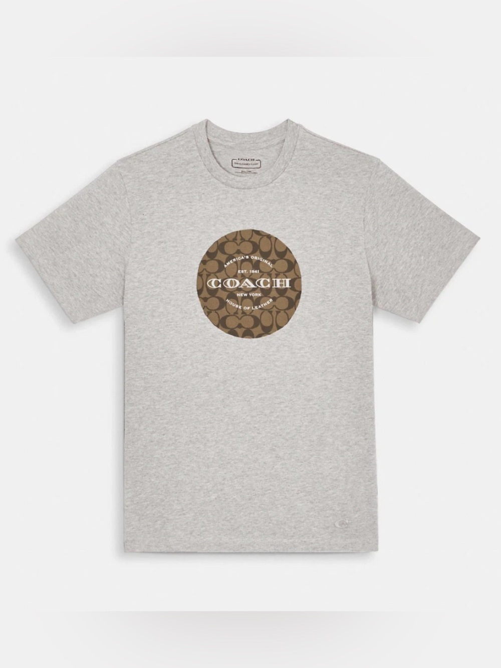 Sz Small coach Signature T Shirt Heather Grey